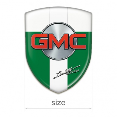 GMC Car Interior Badge green White with White Band Type 