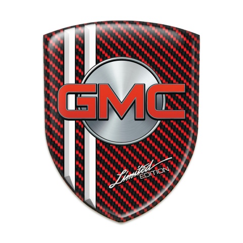 GMC Emblem Exterior Red carbon with White Stripes 