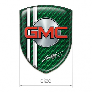 GMC Tuning Badge Green Carbon with white Stripes and Silver Circle Type 