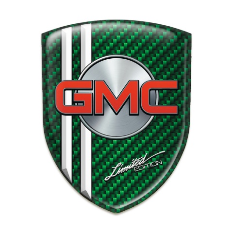 GMC Tuning Badge Green Carbon with white Stripes and Silver Circle Type 