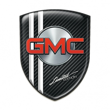 GMC Car Accessories Badge Black Fibers with White Stripes Type 