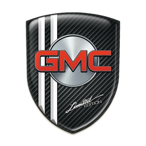 GMC Car Accessories Badge Black Fibers with White Stripes Type 