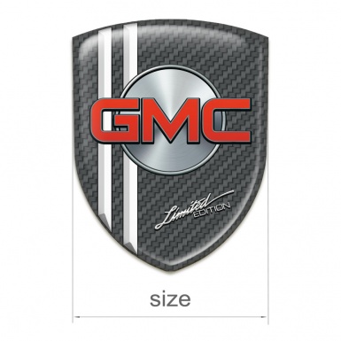 GMC Car Interior Badge Carbon with White Stripes Type 