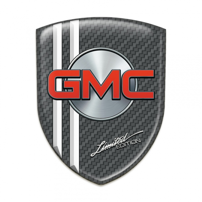 GMC Car Interior Badge Carbon with White Stripes Type 
