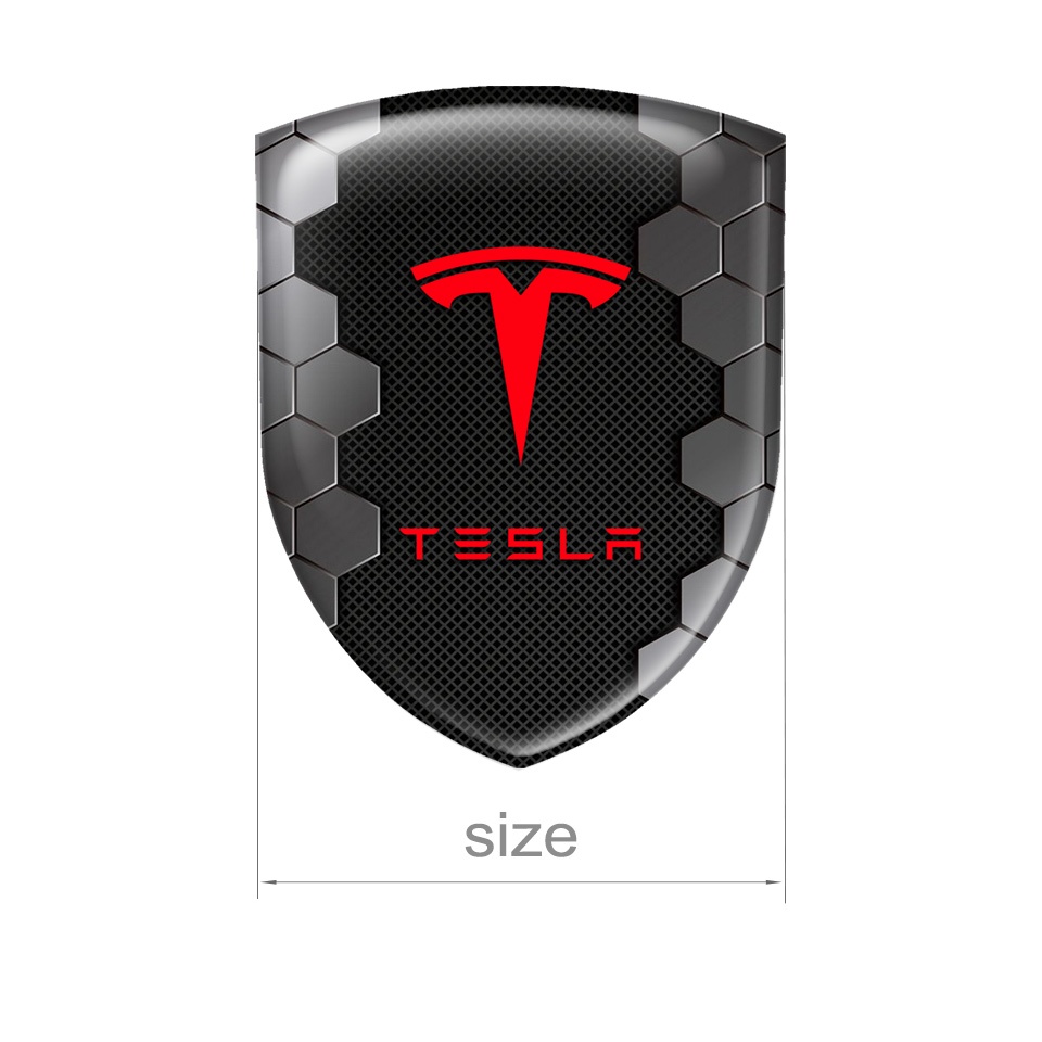 Tesla Shield Silicone Emblem Artwork Domed Emblems