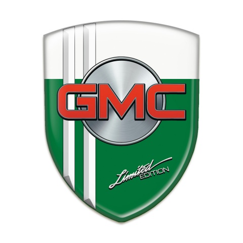 GMC Emblem Badge Logo Green White with White Stripes 