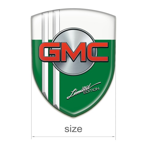 GMC Emblem Badge Logo Green White with White Stripes 