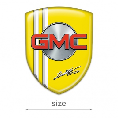 GMC Logo Emblem Yellow with White Stripes type 