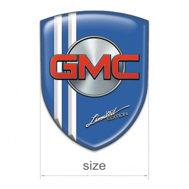 GMC Tuning Emblem Blue With White Stripes 
