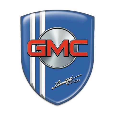GMC Tuning Emblem Blue With White Stripes 