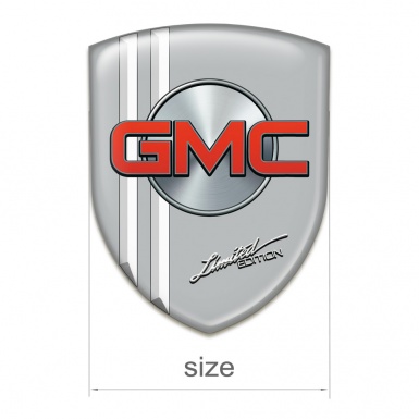GMC Domed Emblem grey with White Stripes Type 