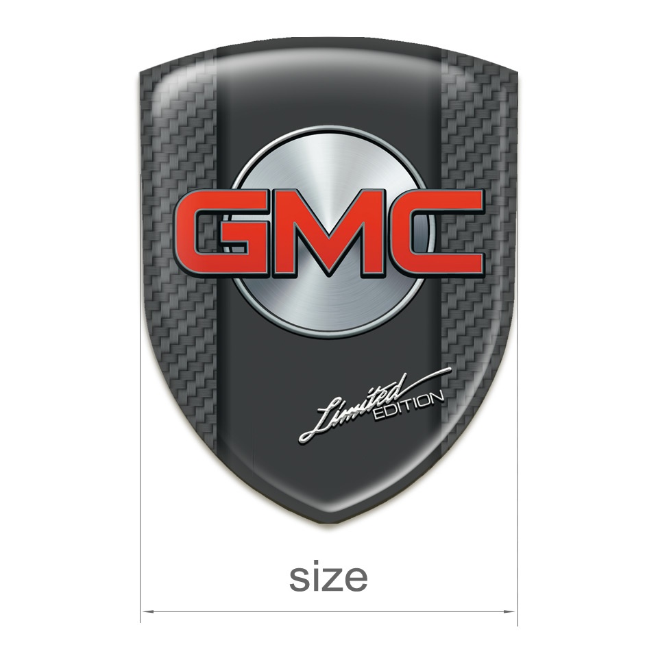 GMC Silicone Car Decal Badge Carbon Design | Domed Emblems | Stickers ...