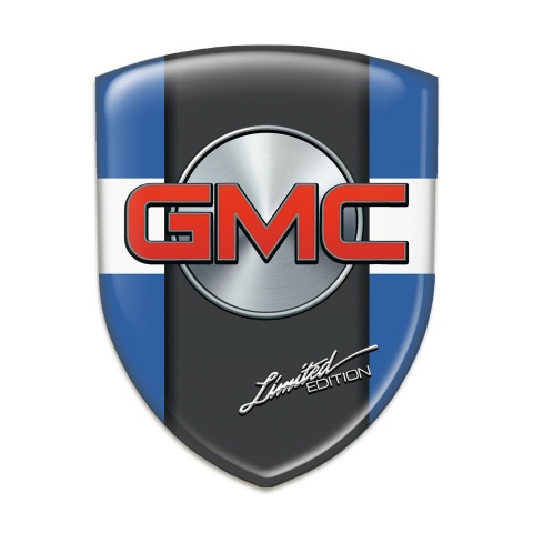 GMC Auto Emblem Blue with White Ribbon Model 