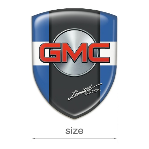 GMC Auto Emblem Blue with White Ribbon Model 
