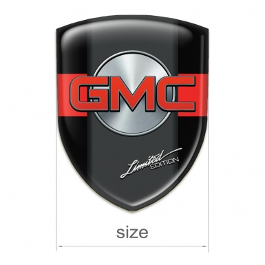 GMC Tuning Emblem Black with Red Tape Pattern 