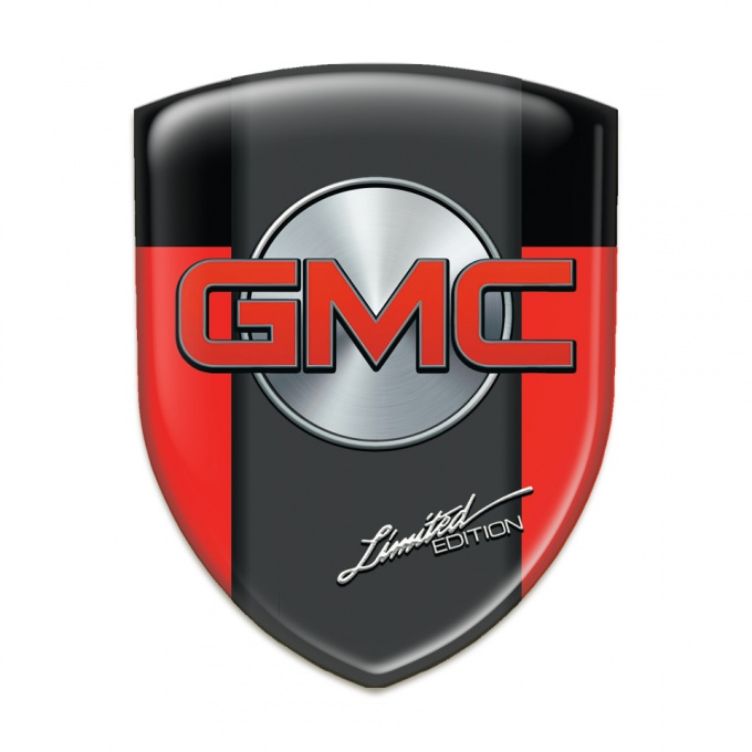 GMC Car Interior Badge Red Black Pattern Limited Edition Style 