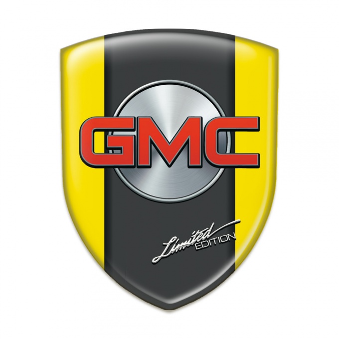 GMC Domed Emblem Yellow Decoration Graphite Central Panel 