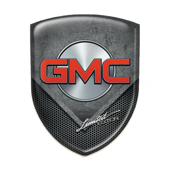 GMC Auto Emblem Scrached Stone with Dark Mesh Design 