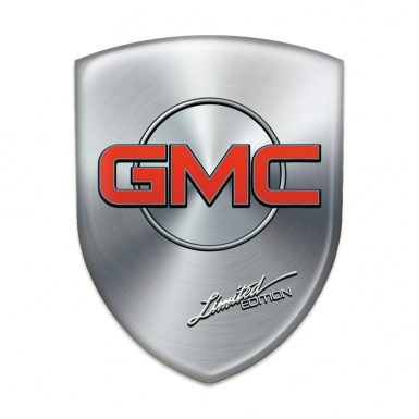 GMC 3D Gel Emblem Stylish Silver Design 
