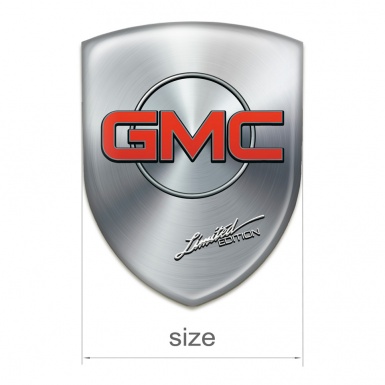 GMC 3D Gel Emblem Stylish Silver Design 