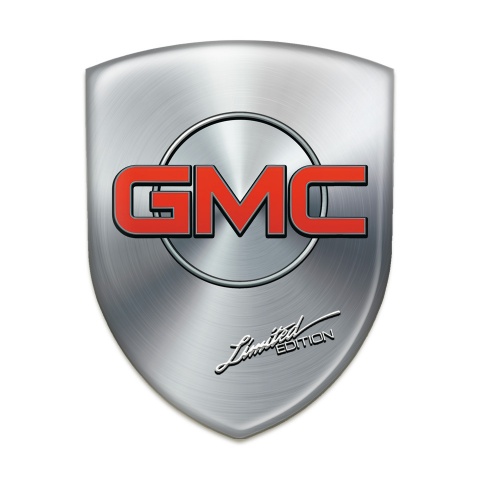 GMC 3D Gel Emblem Stylish Silver Design 