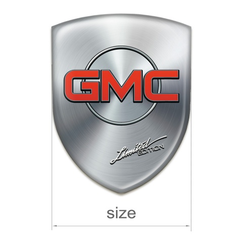 GMC 3D Gel Emblem Stylish Silver Design 