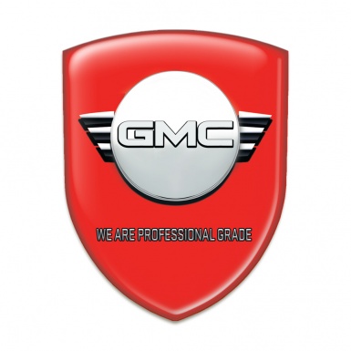 GMC Tuning Badge Red Background Round Logo Style 