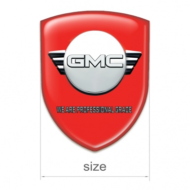 GMC Tuning Badge Red Background Round Logo Style 