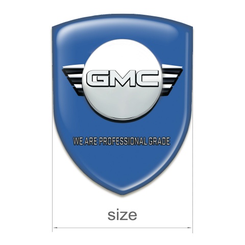 GMC Car Accessories Badge Blue Background Round logo Style 