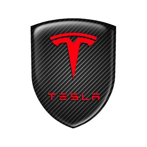 Tesla Shield Silicone Emblem Carbon Artwork Line