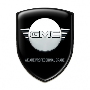 GMC Car Interior Badge Black Background and Round Logo 