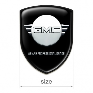 GMC Car Interior Badge Black Background and Round Logo 