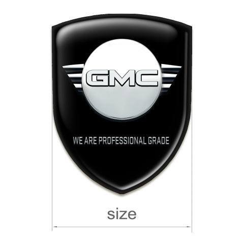 GMC Car Interior Badge Black Background and Round Logo 