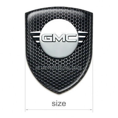 GMC Silicone Badge Perforated Steel background round Logo 
