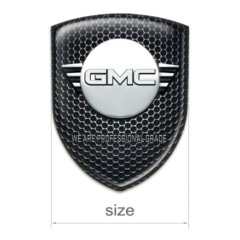 GMC Silicone Badge Perforated Steel background round Logo 