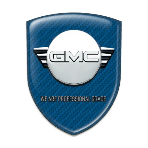 GMC Auto Emblem Navy Blue Carbon Background and Round Logo 