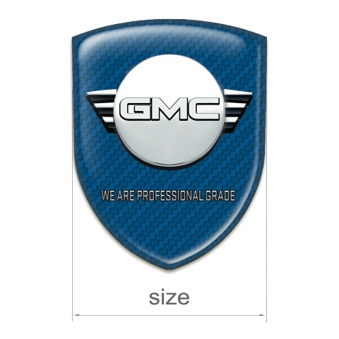 GMC Auto Emblem Navy Blue Carbon Background and Round Logo 