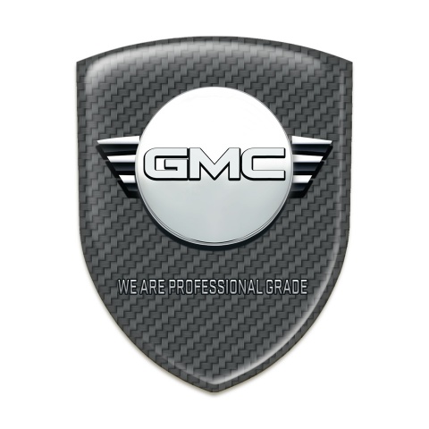 GMC Emblem Badge Logo Dark Grey Carbon and round Logo 