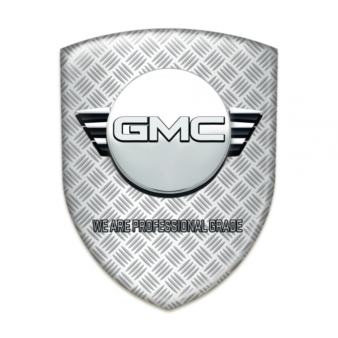 GMC Logo Emblem Grid Effect Background and Round Logo 