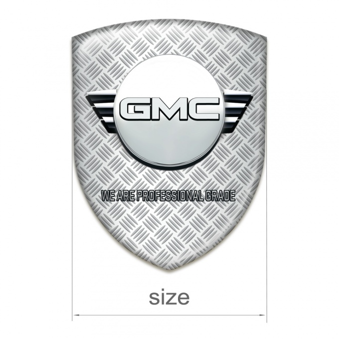 GMC Logo Emblem Grid Effect Background and Round Logo | Domed Emblems ...