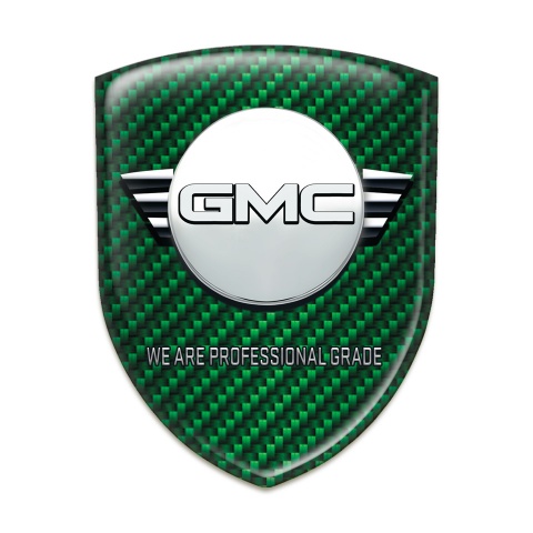 GMC Tuning Emblem Green carbon and Round Logo Style