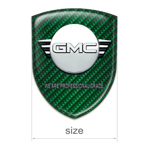 GMC Tuning Emblem Green carbon and Round Logo Style