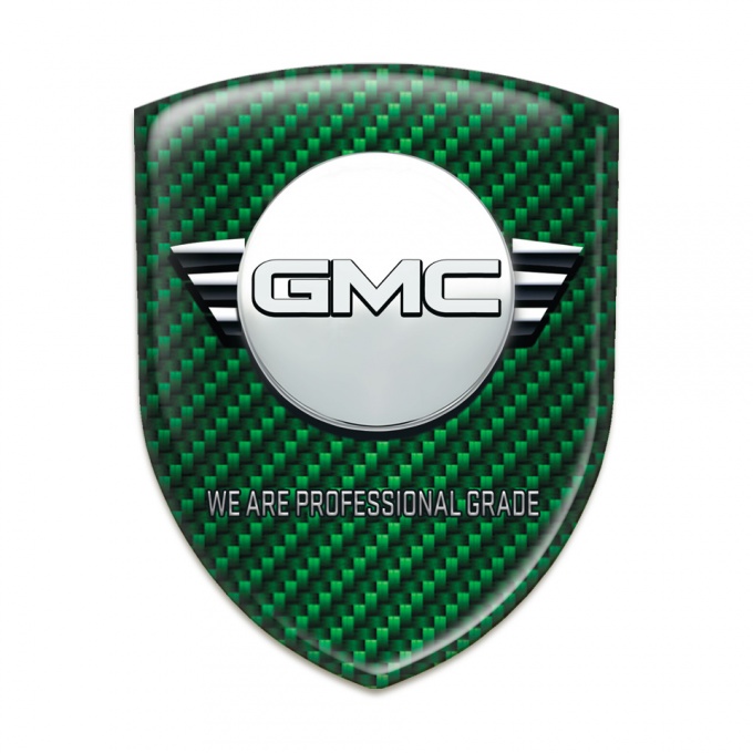 GMC Tuning Emblem Green carbon and Round Logo Style