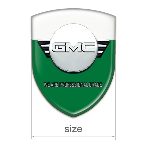 GMC Emblem Exterior Green White Base Round Logo 