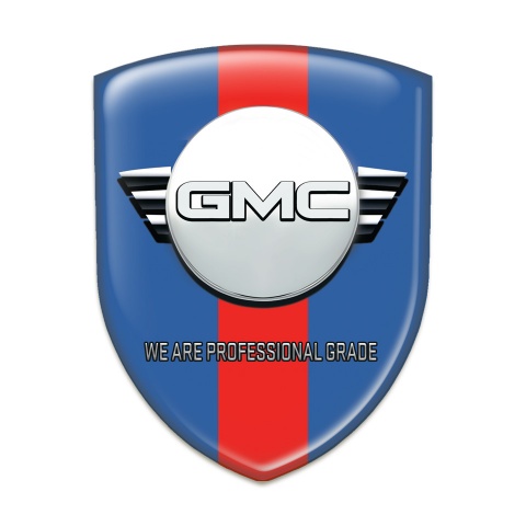 GMC Silicone Shield Blue with Red Band and Round Logo 