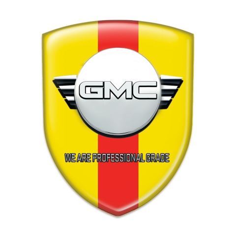GMC Silicone Shield Yellow with Red Band and Round logo 