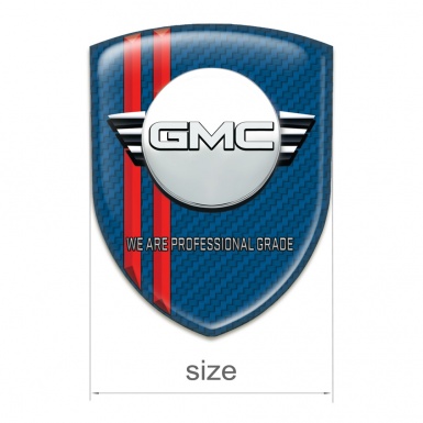 GMC Silicone Shield Navy Blue Carbon with Redv Lines and Round Logo 