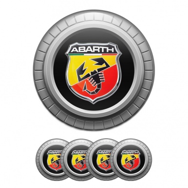 Fiat Abarth  Sticker Wheel Center Hub Cap Engineer Black