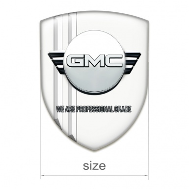 GMC Logo Emblem High End White Edition with Round Logo 