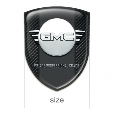 GMC Silicone Badge Black Fibers with Central Graphite Panel 